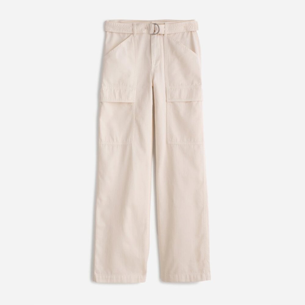 [NWT] Madewell Belted Straight Legged Cargo Pants in Ivory